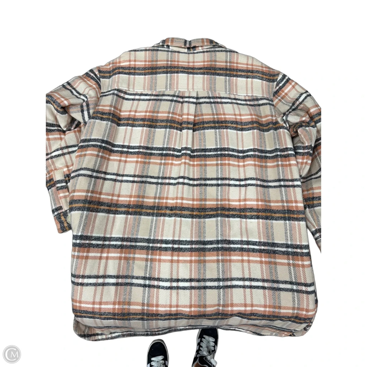 Jacket Shirt By Universal Thread In Plaid Pattern, Size: L