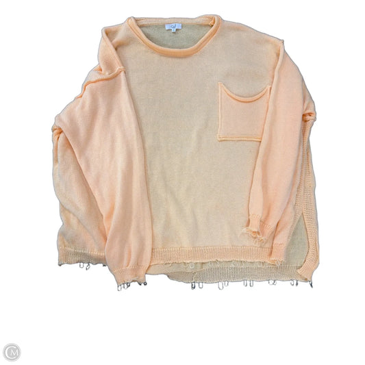 Top Long Sleeve By Easel In Orange, Size: S