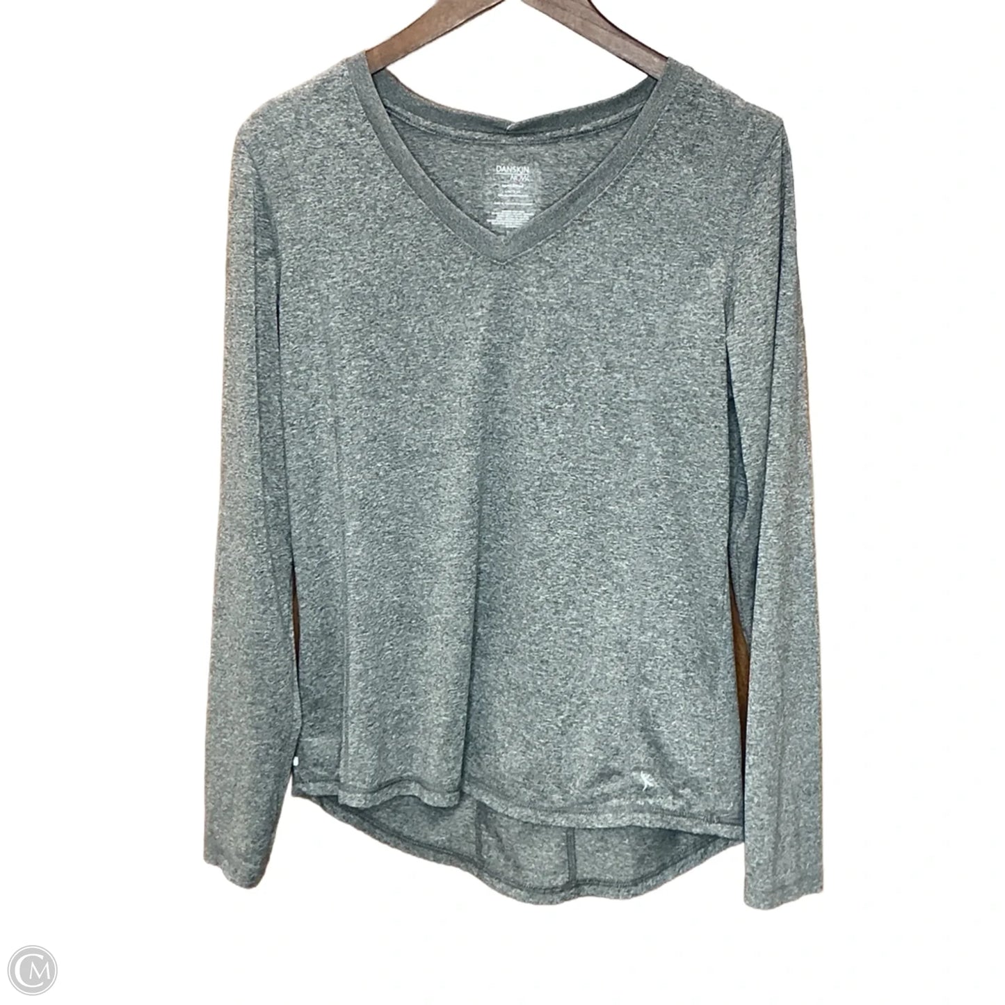 Athletic Top Long Sleeve Crewneck By Danskin In Grey, Size: L