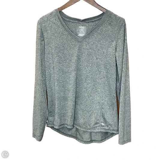 Athletic Top Long Sleeve Crewneck By Danskin In Grey, Size: L