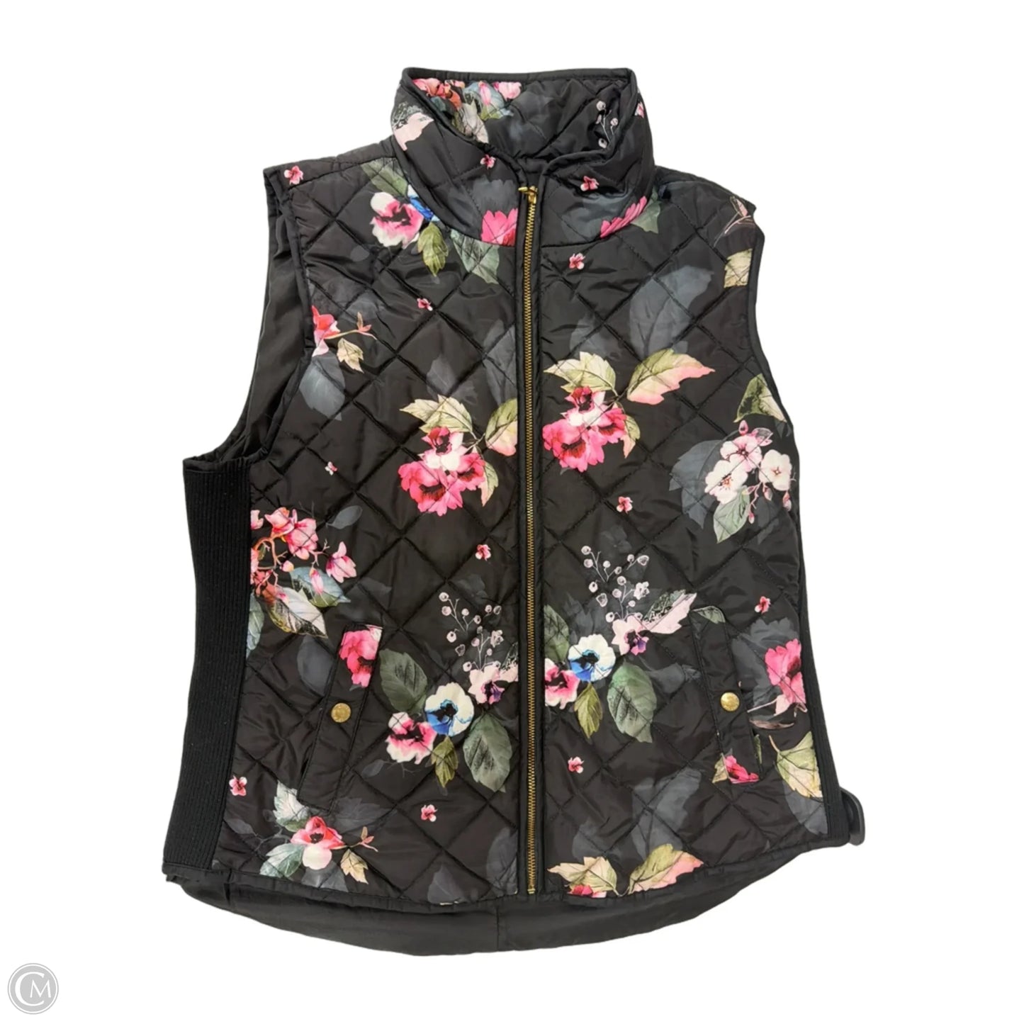 Vest Puffer & Quilted By Cynthia Rowley In Floral Print, Size: Xl