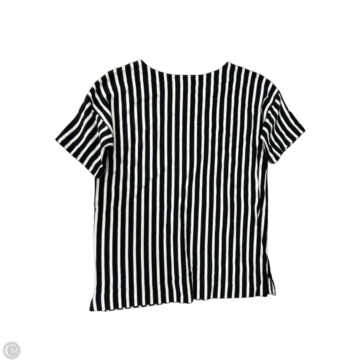 Top Short Sleeve By Madewell In Striped Pattern, Size: S