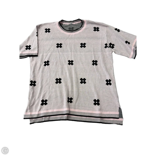 Top Short Sleeve By Clothes Mentor In Black & Pink, Size: Xl