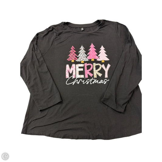 Top Long Sleeve By Shein In Black, Size: 4x