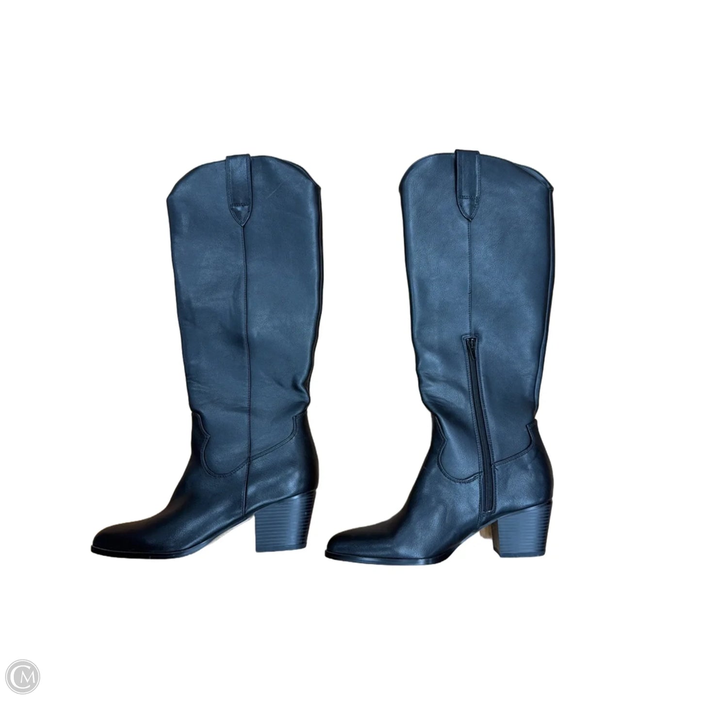 Boots Knee Heels By Loft In Black, Size: 8