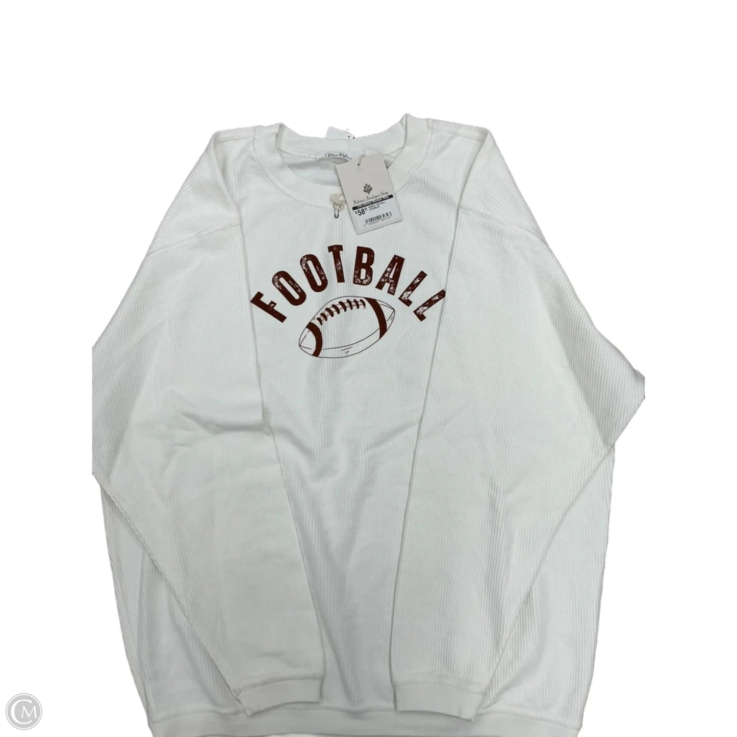 Top Long Sleeve By Clothes Mentor In White, Size: Xl