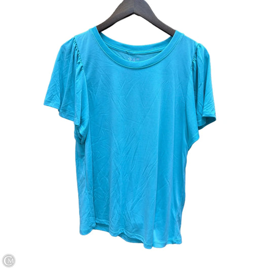 Top Short Sleeve By Maurices In Blue, Size: M