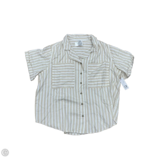 Top Short Sleeve By Members Mark In Striped Pattern, Size: L