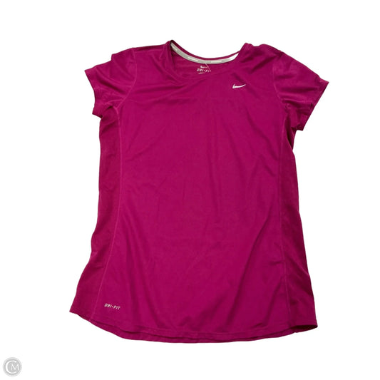Athletic Top Short Sleeve By Nike Apparel In Purple, Size: L