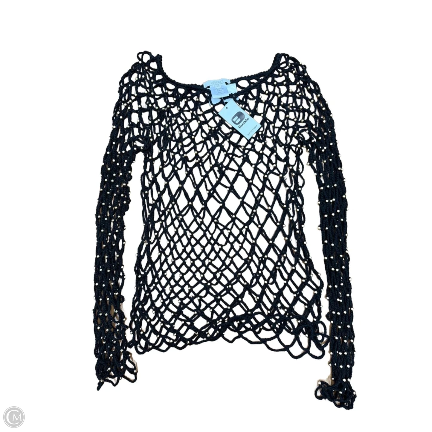 Top Long Sleeve By Veveret In Black, Size: M