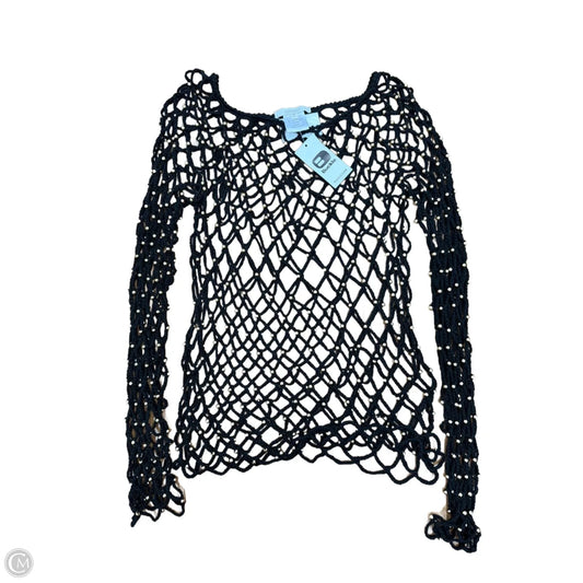 Top Long Sleeve By Veveret In Black, Size: M