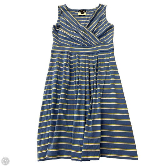 Dress Casual Midi By Lands End In Striped Pattern, Size: M