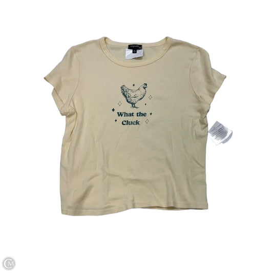 Top Short Sleeve By Originality In Yellow, Size: Xl