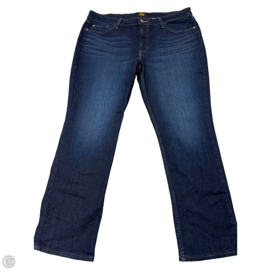 Jeans Straight By Lee In Blue Denim, Size: 18
