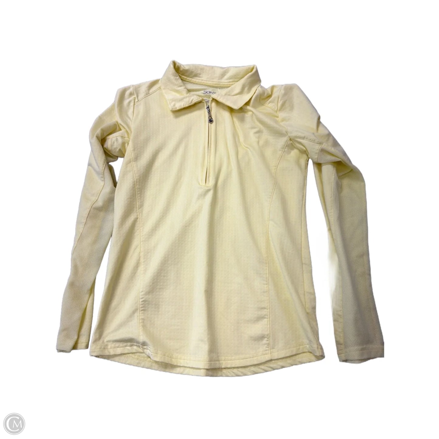 Athletic Top Long Sleeve Collar By SanSoleil In Yellow, Size: Xs