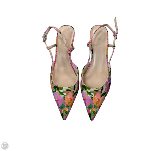 Shoes Heels Kitten By Nine West In Floral Print, Size: 9.5
