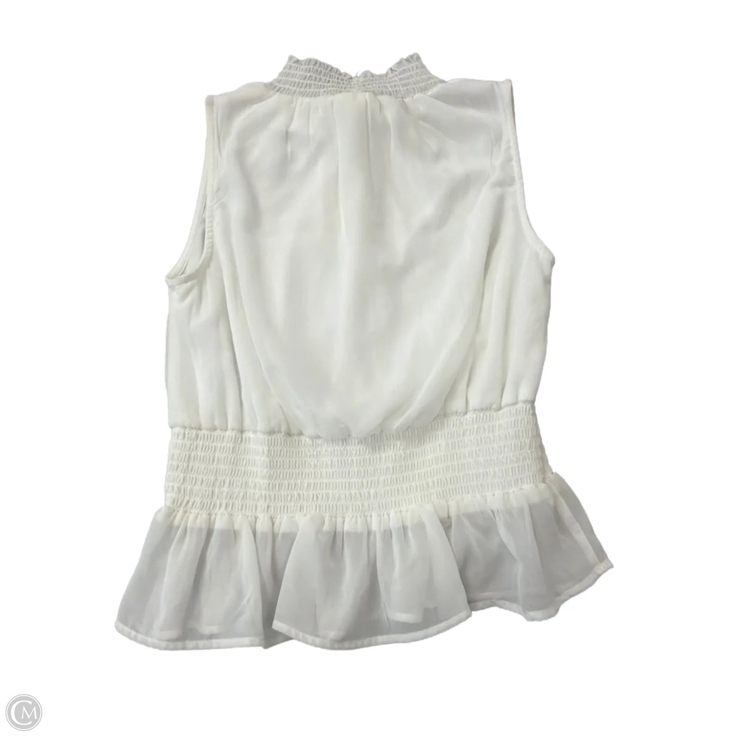 Top Sleeveless By Japna In White, Size: M