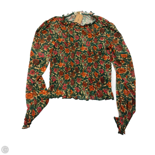 Top Long Sleeve By Natural Life In Floral Print, Size: L
