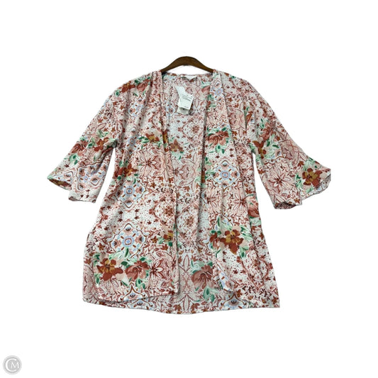 Kimono By Pink Rose In Floral Print, Size: S