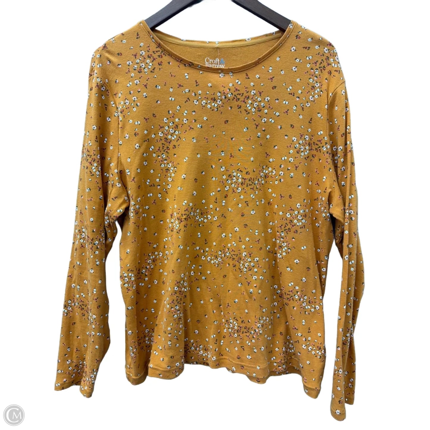 Top Long Sleeve By Croft And Barrow In Floral Print, Size: 1x