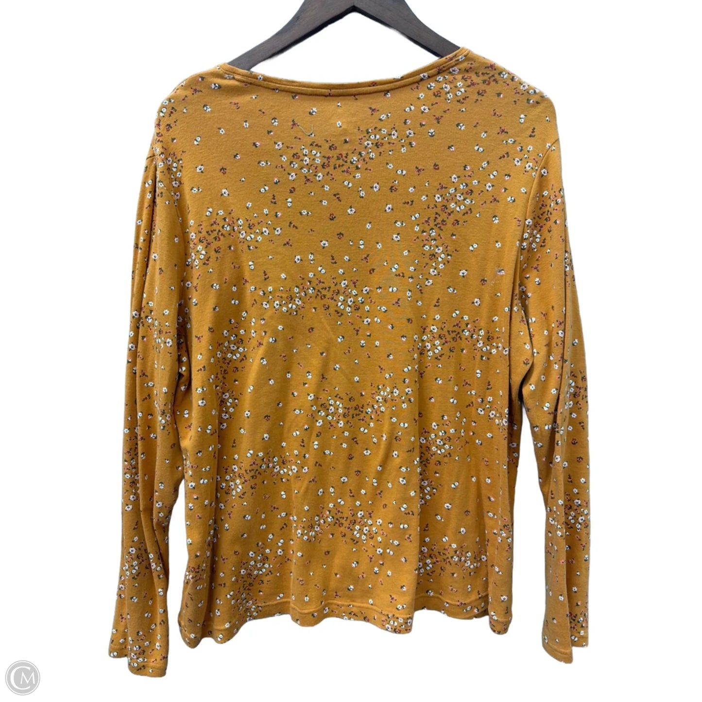 Top Long Sleeve By Croft And Barrow In Floral Print, Size: 1x