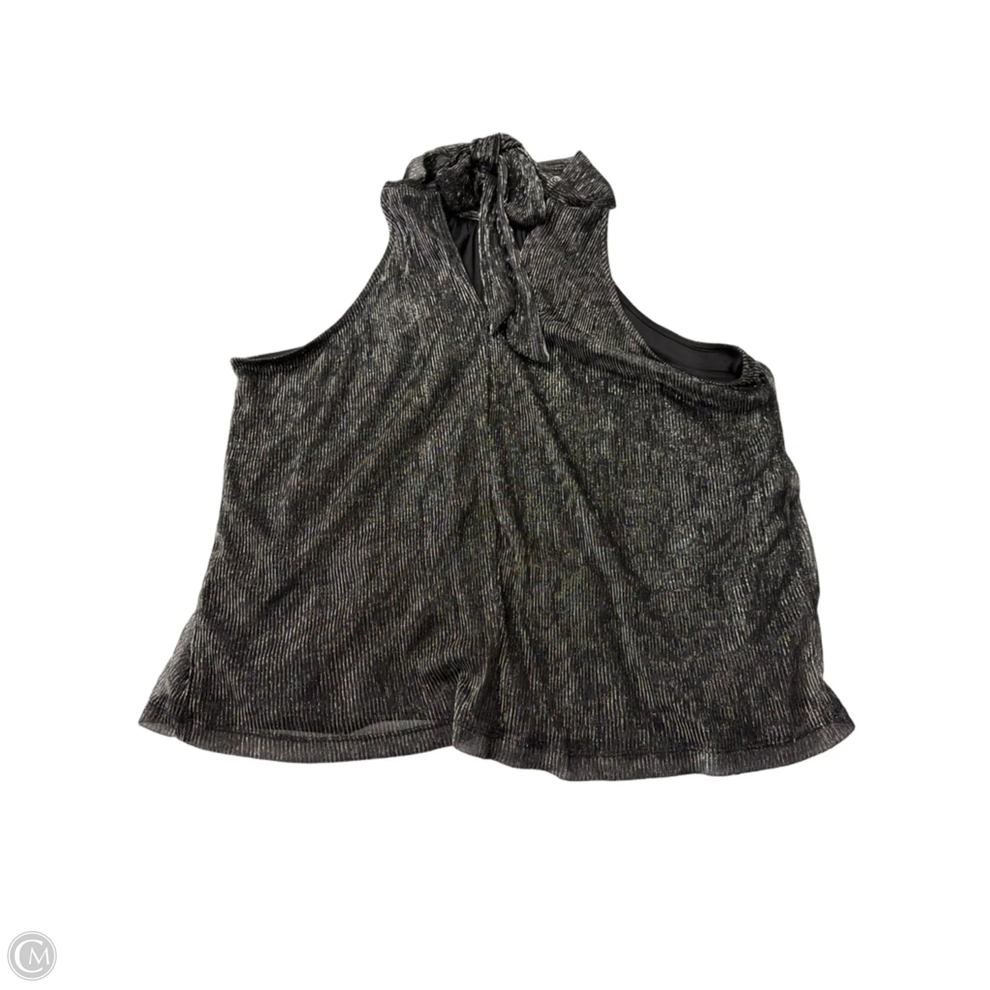Top Sleeveless By Nine West Apparel In Silver, Size: Xl