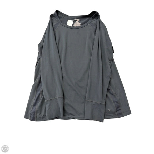 Athletic Top Long Sleeve Crewneck By Danskin In Green, Size: 1x