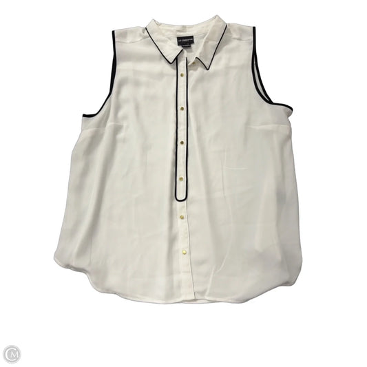 Top Sleeveless By Liz Claiborne In Black & White, Size: 1x