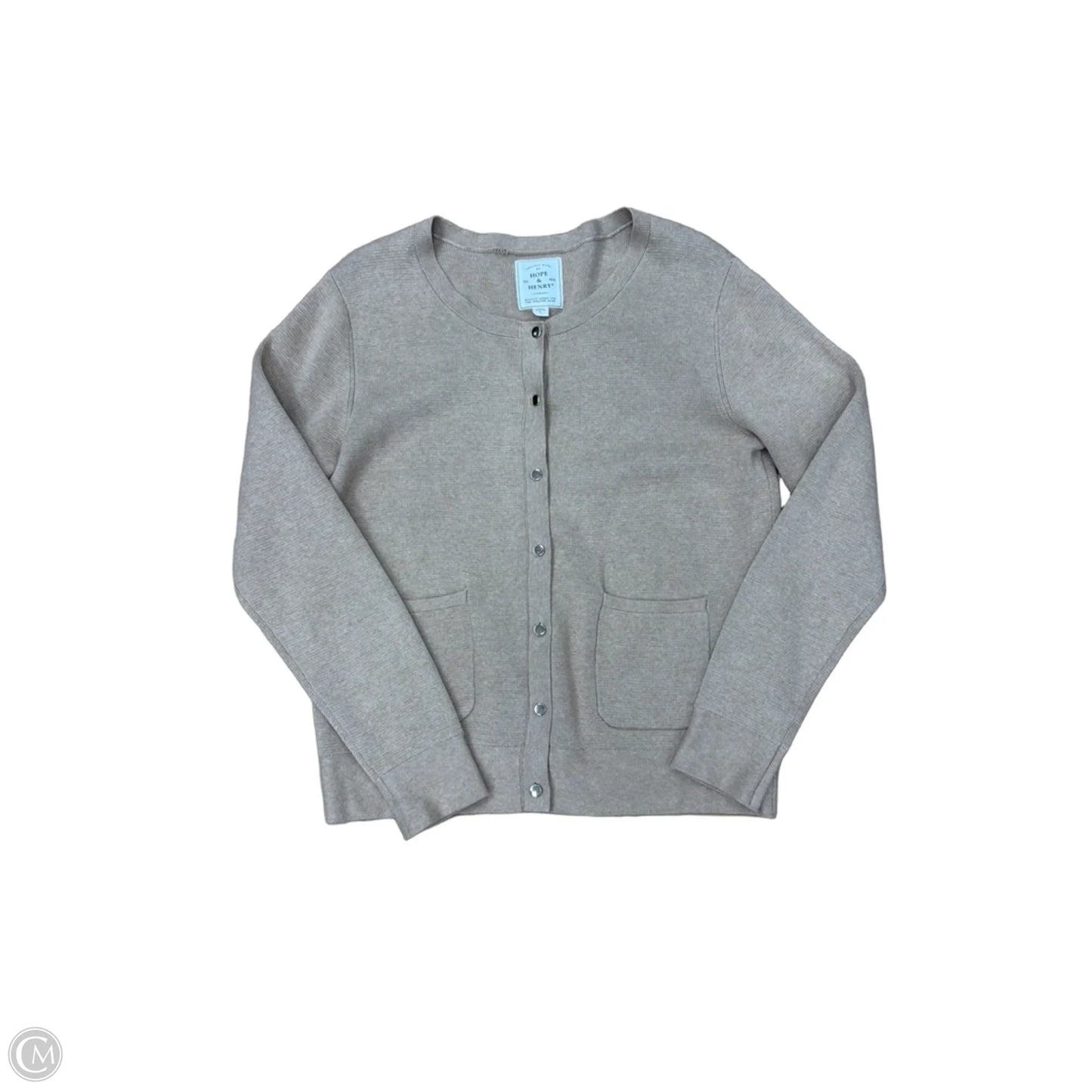 Cardigan By Clothes Mentor In Tan, Size: L