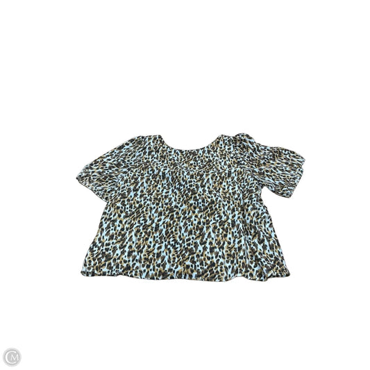 Top Short Sleeve By Banana Republic In Animal Print, Size: L