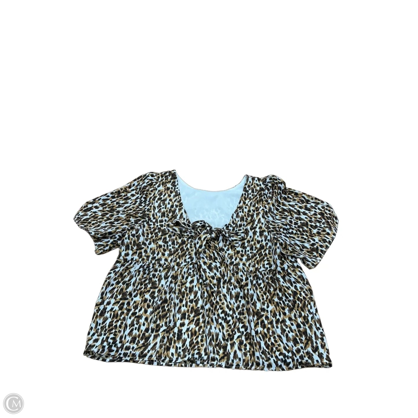 Top Short Sleeve By Banana Republic In Animal Print, Size: L