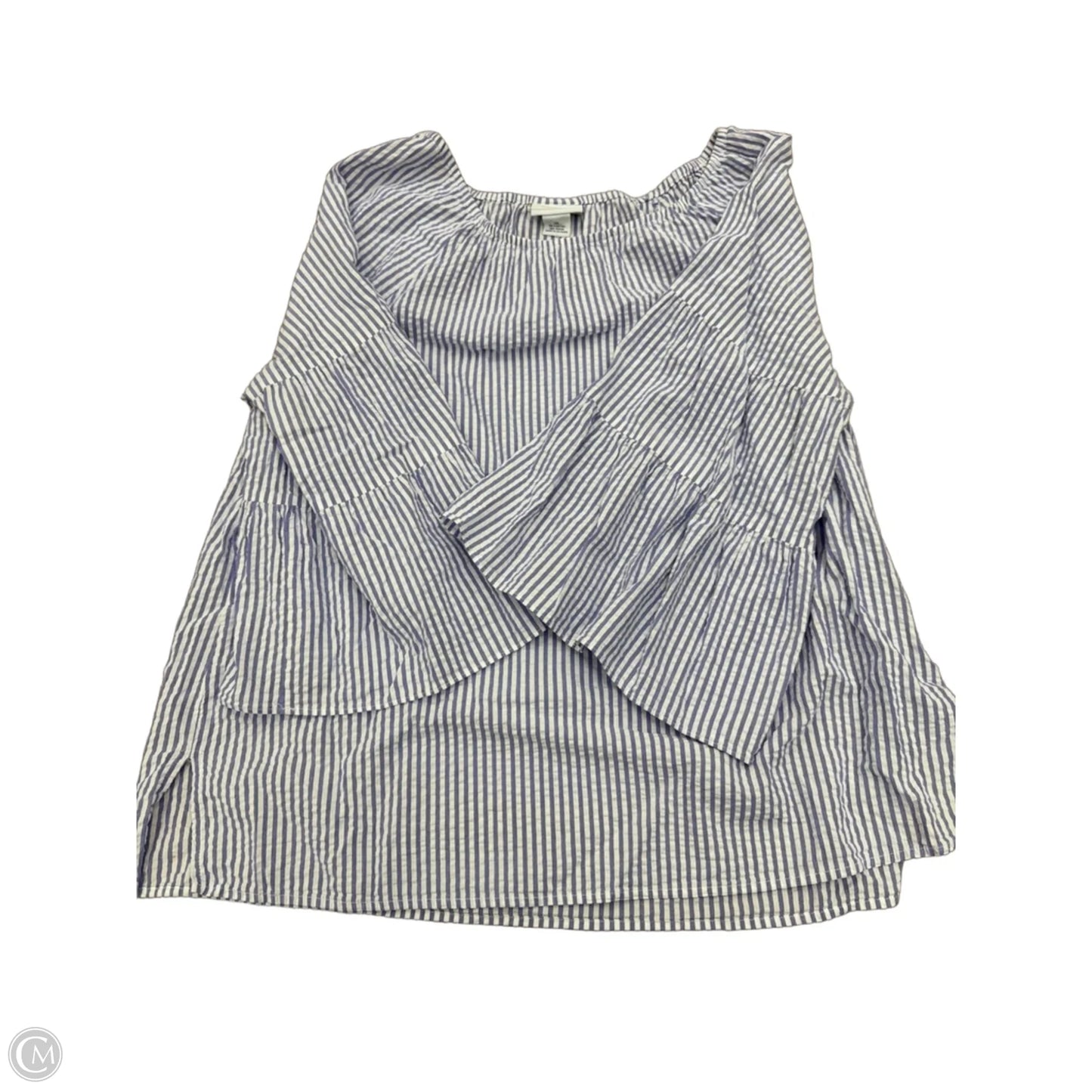 Top Long Sleeve By Liz Claiborne In Striped Pattern, Size: Xl