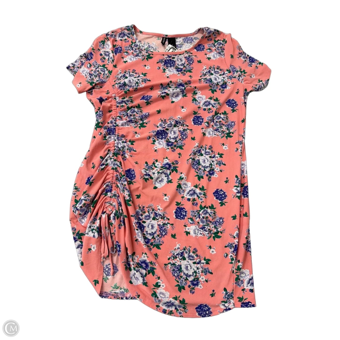 Top Short Sleeve By Clothes Mentor In Floral Print, Size: 1x