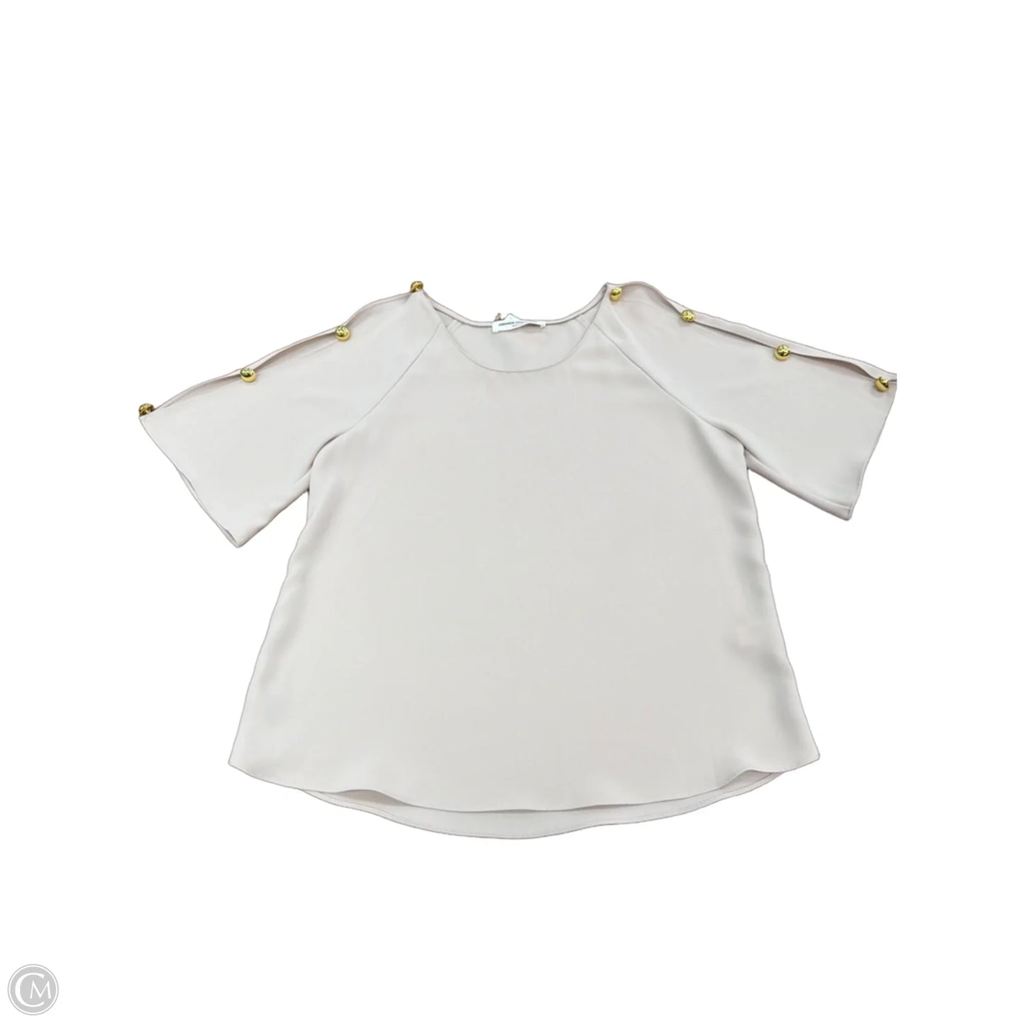 Top Short Sleeve By Amanda Uprichard In Tan, Size: M