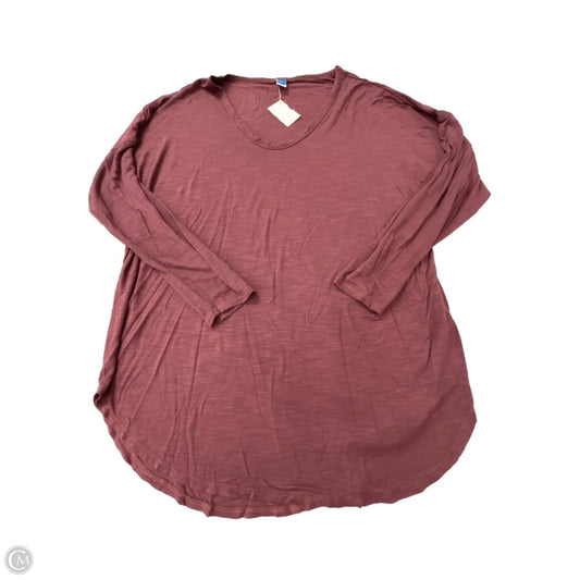 Top Long Sleeve By Old Navy In Maroon, Size: Xl