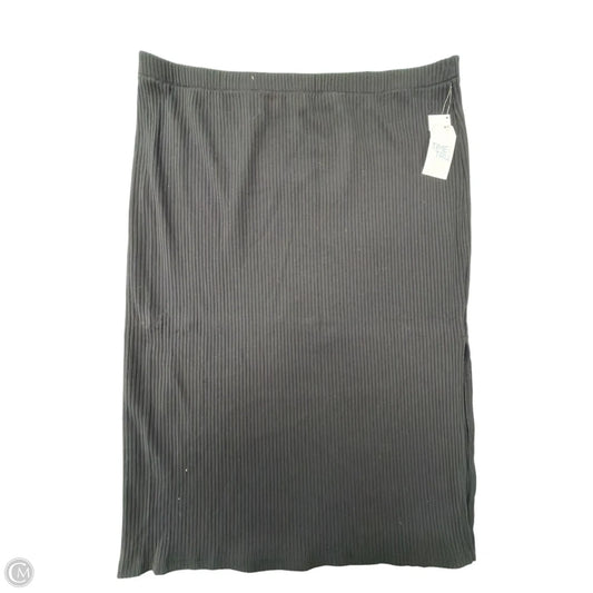Skirt Midi By Time And Tru In Black, Size: 1x