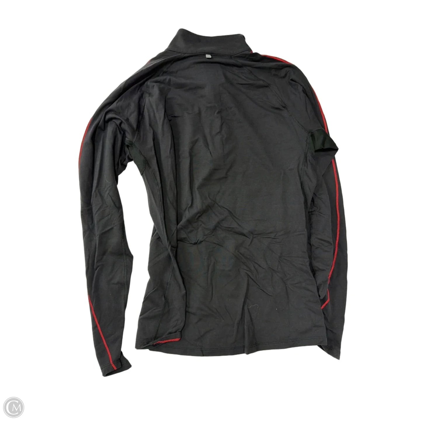 Athletic Top Long Sleeve Collar By Nike Apparel In Black, Size: L