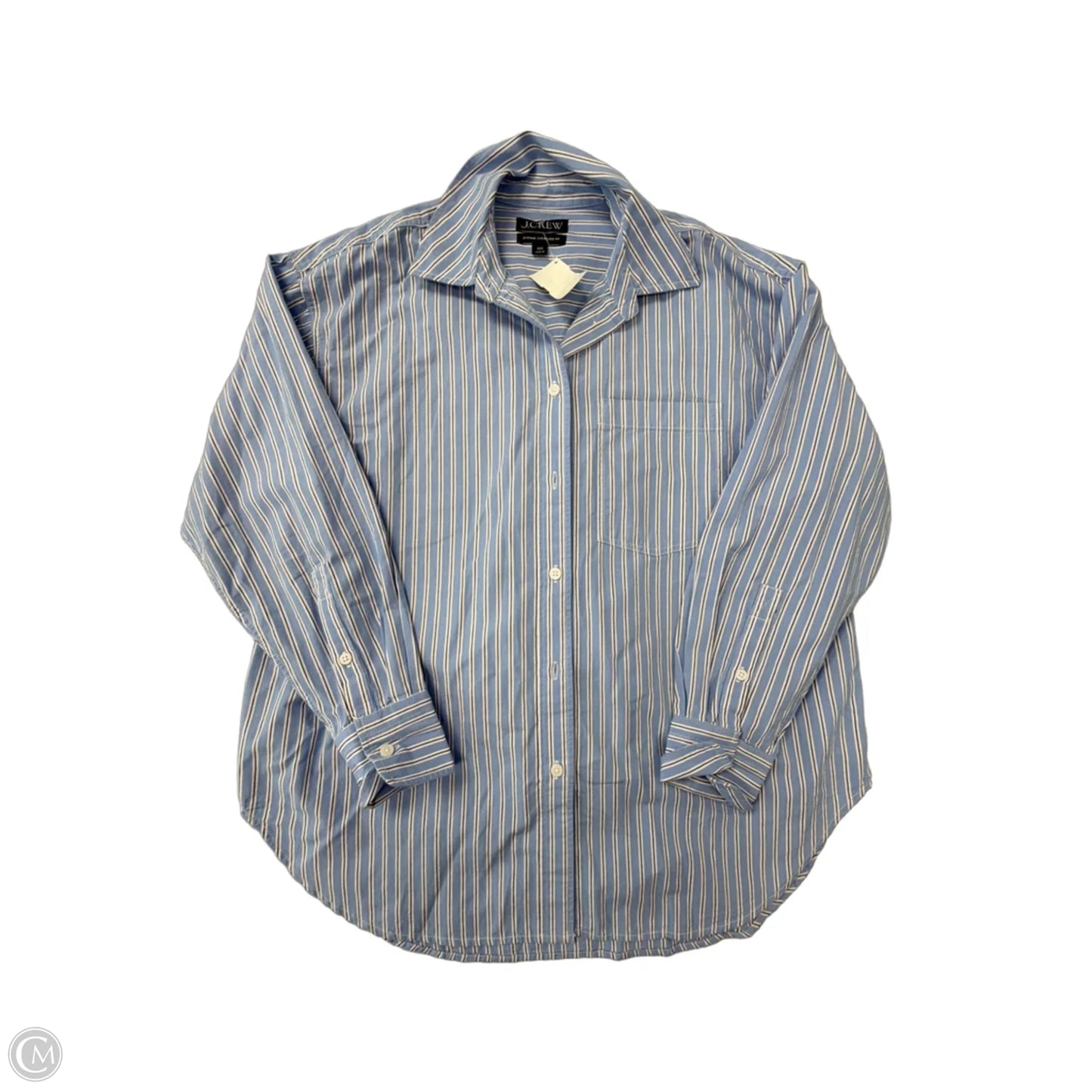 Top Long Sleeve By J. Crew In Striped Pattern, Size: Xxs