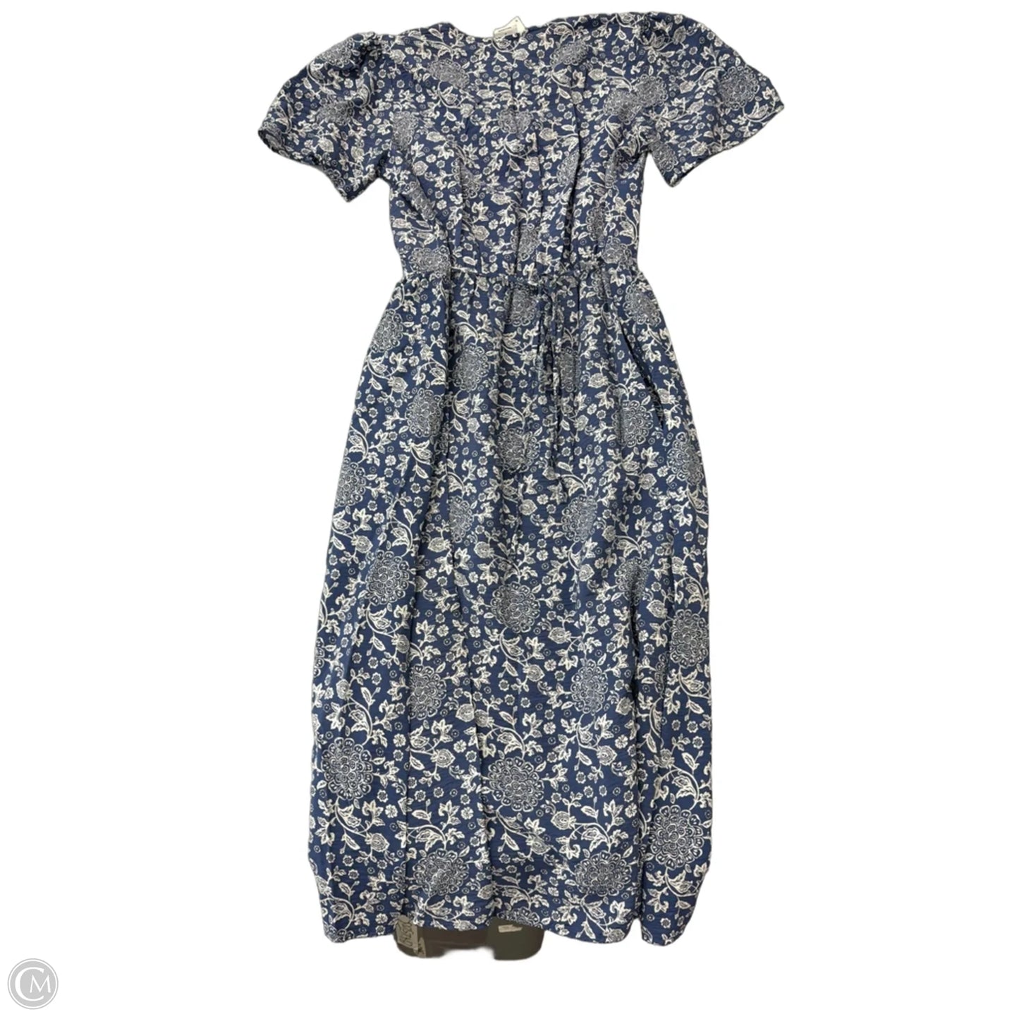 Dress Casual Maxi By Croft And Barrow In Blue & White, Size: M