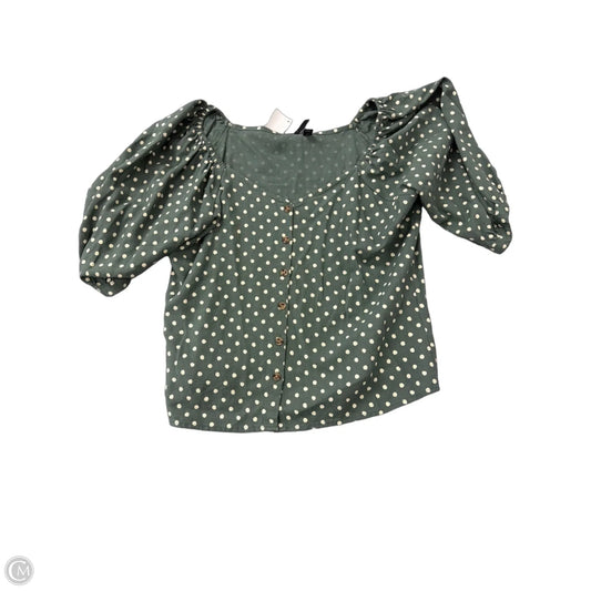 Top Short Sleeve By Vero Moda In Polkadot Pattern, Size: L