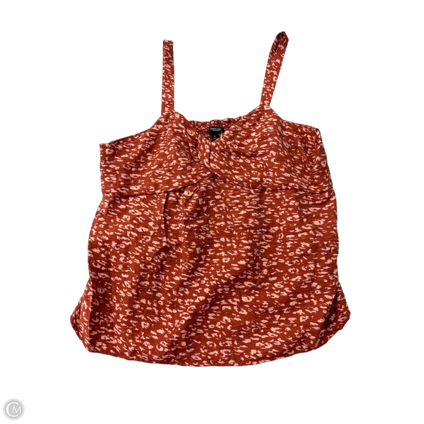 Tank Top By Simply Vera In Brown & Pink, Size: Xl