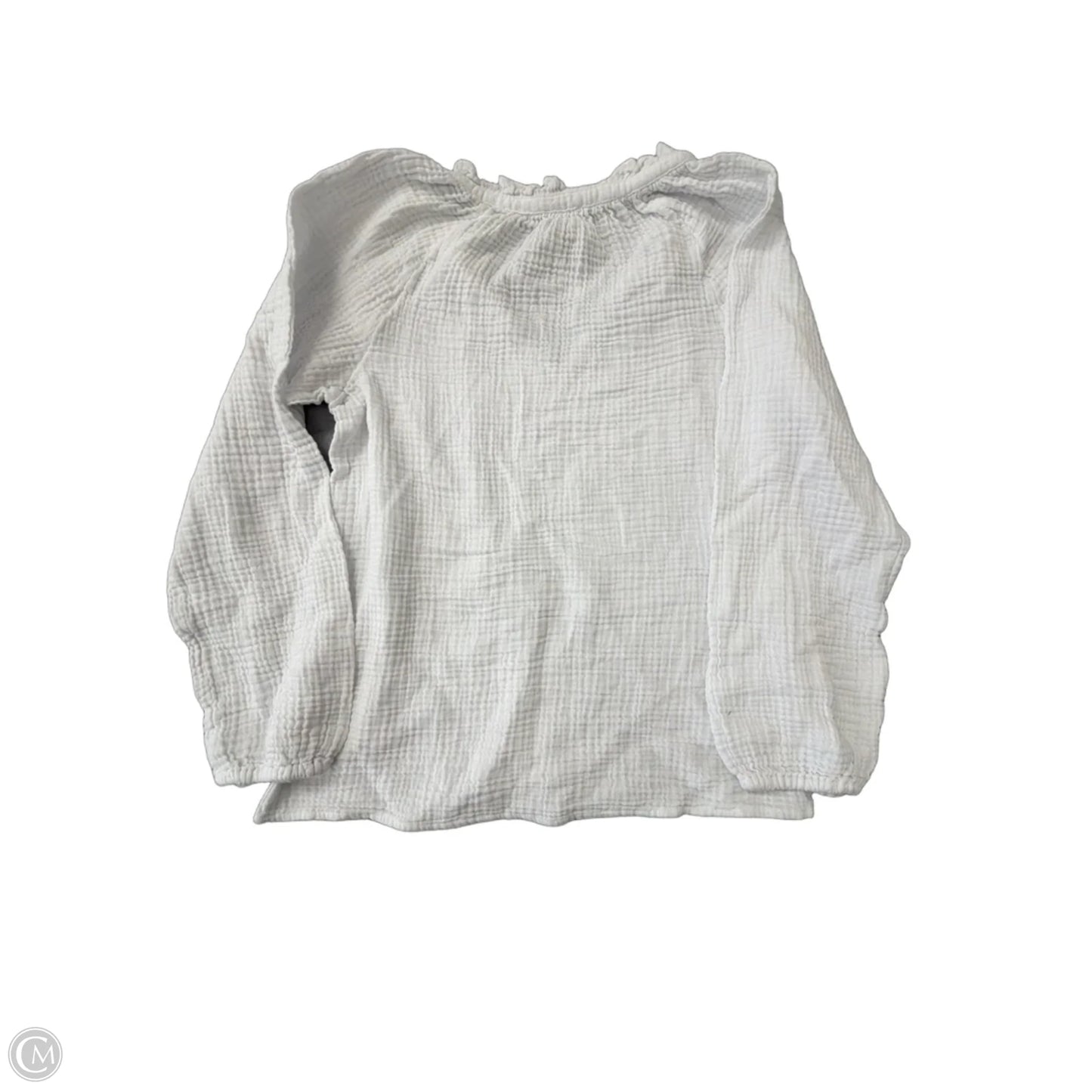 Top Long Sleeve By J. Crew In White, Size: Xxs
