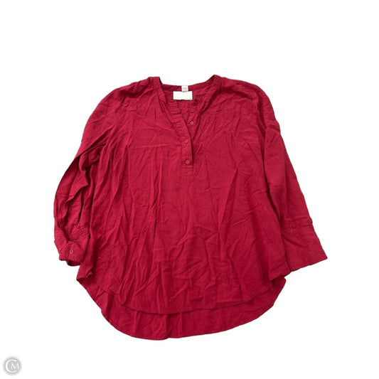Top Long Sleeve By Old Navy In Red, Size: Xl