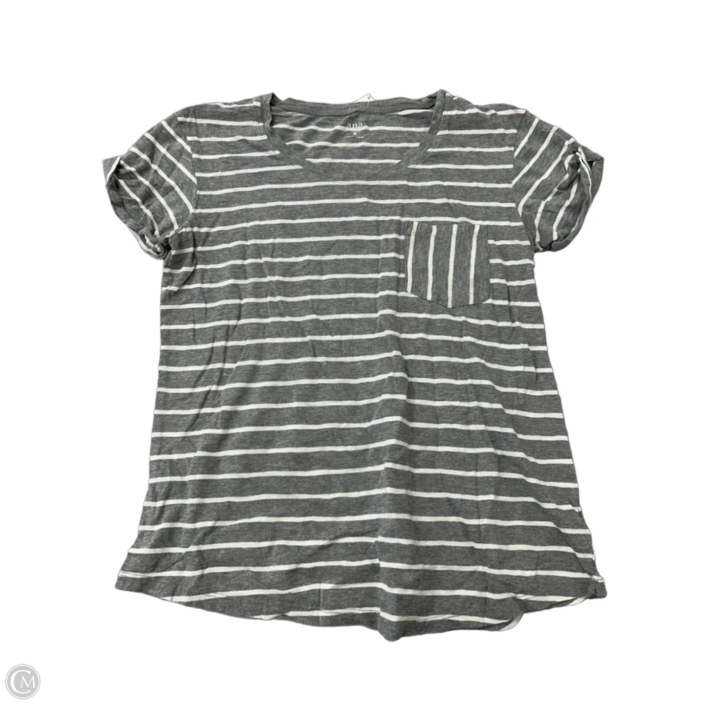 Top Short Sleeve Basic By Ana In Striped Pattern, Size: M