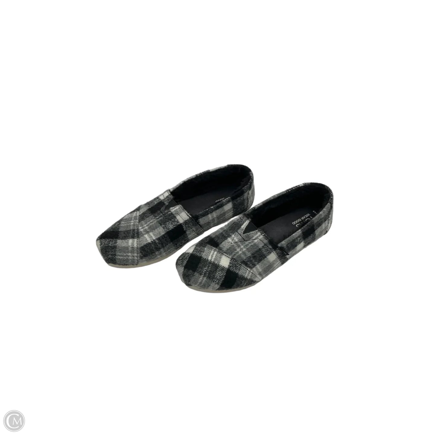 Shoes Flats By Toms In Plaid Pattern, Size: 6.5