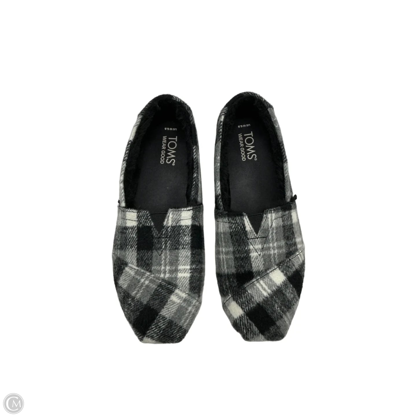 Shoes Flats By Toms In Plaid Pattern, Size: 6.5