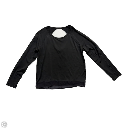 Athletic Top Long Sleeve Crewneck By Fila In Black, Size: M