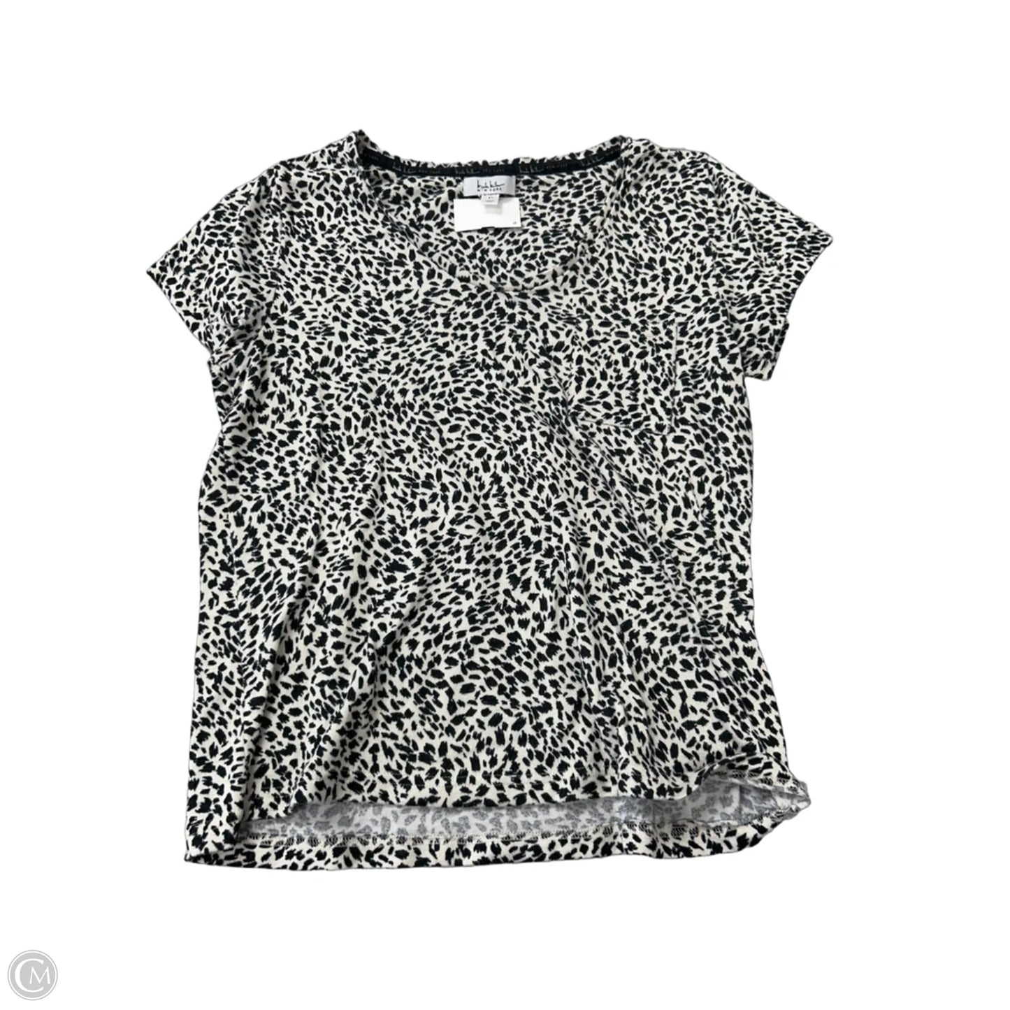 Top Short Sleeve By Nicole By Nicole Miller In Animal Print, Size: M
