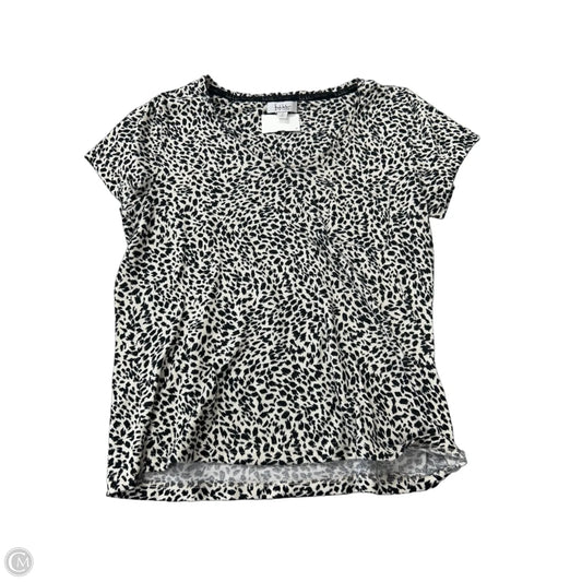 Top Short Sleeve By Nicole By Nicole Miller In Animal Print, Size: M