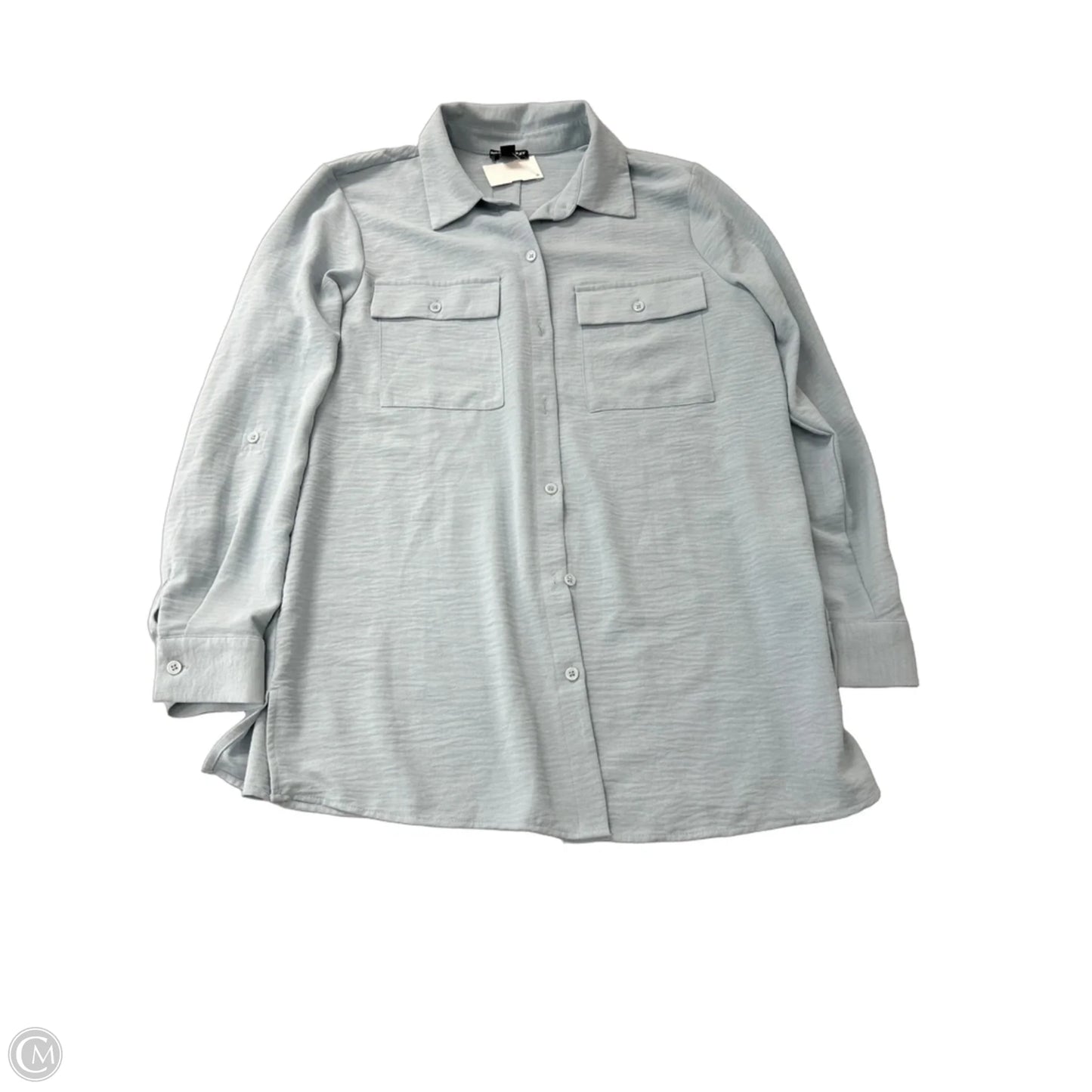 Top Long Sleeve By Hilary Radley In Blue, Size: M